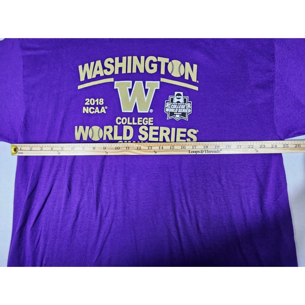 Blue 84 Washington Huskies 2018 NCAA College World Series T-Shirt Purple XXL - Picture 4 of 7